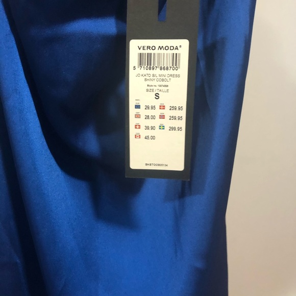 Blue open side Dress - Picture 4 of 4